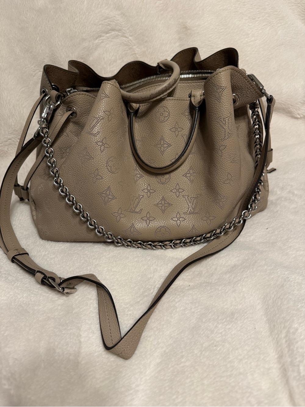 Louis Vuitton Taupe Monogram Empreinte Chain Shoulder Bag
